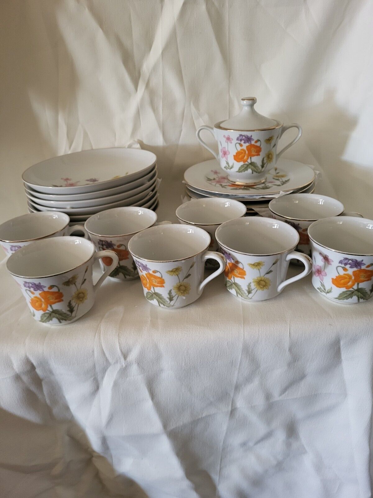 Collectible Discontinued Wildflower Fine China by Japan Complete Set