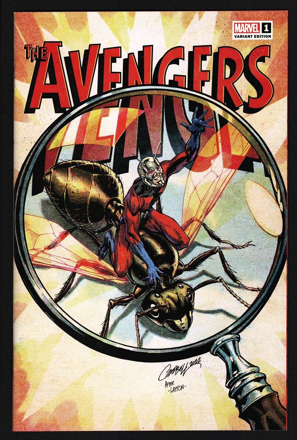 ALL-OUT AVENGERS #1 J Scott Campbell 1:200 Retro Variant NM