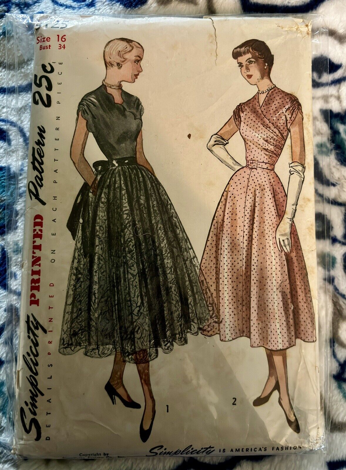 Simplicity 3125 - Vintage 1940s-50s sewing pattern