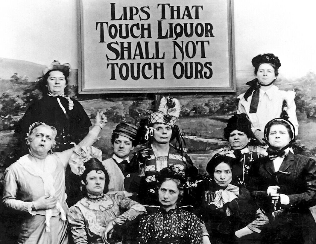 1901 Lips That Touch Liquor Prohibition Old Grayscale Photo 8.5 x 11 Reprint