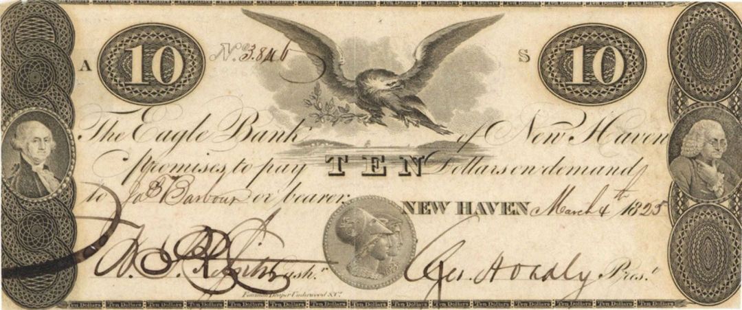 Eagle Bank of New Haven $10 - Obsolete Notes - Paper Money - US - Obsolete