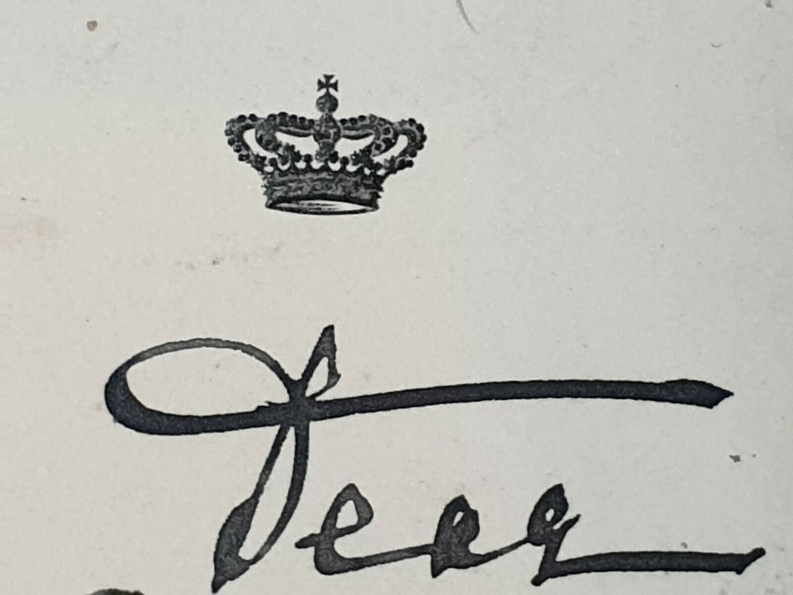 1931 HRH Queen Princess Sophie Greece Signed Royal Letter Document Royalty