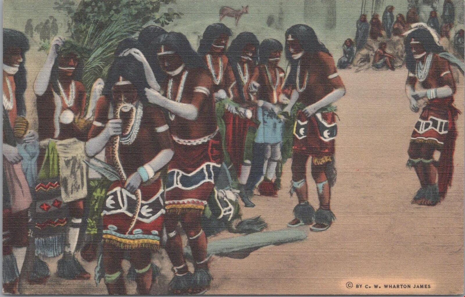 Postcard Native American Hopi Snake Dance 