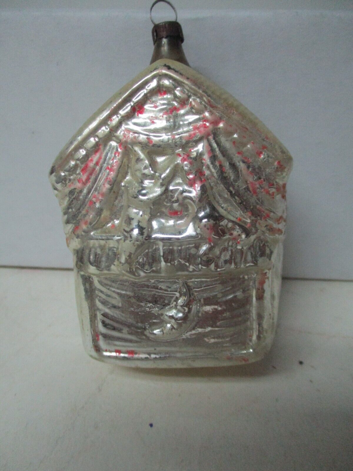 Very Old Glass Christmas Ornament - Punch & Judy Puppet Show
