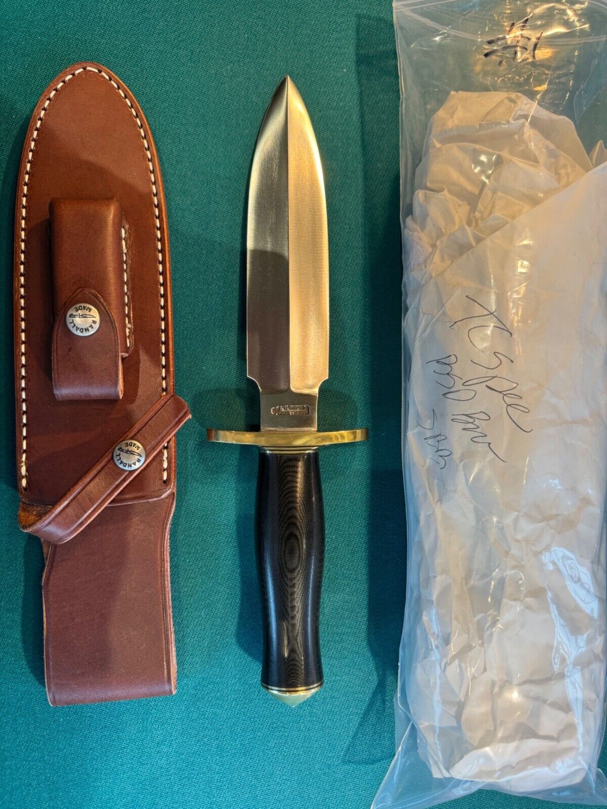 Randall Knife TC Special Clinton Special Brass Hilt New Unused Stainless Steel