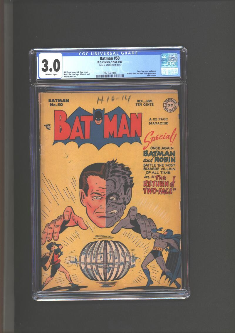 Batman #50 CGC 3.5 Two-Face Cover & Story 1949