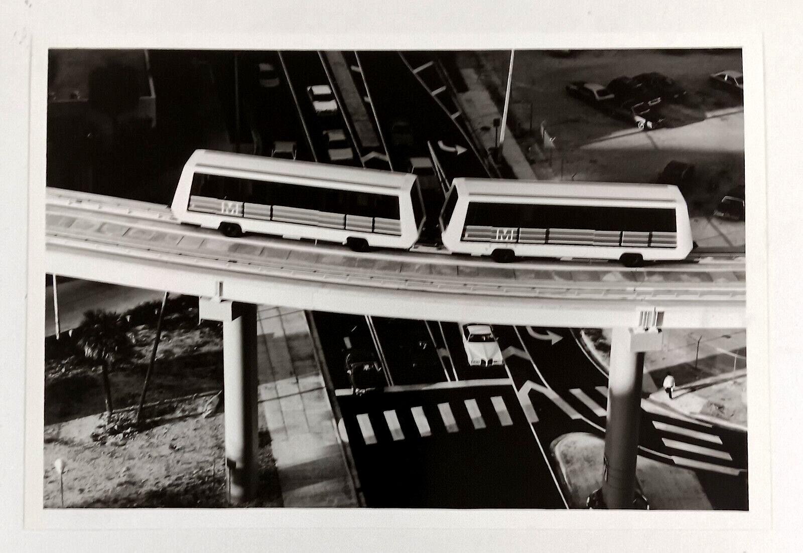 1980s Miami FL Metro Rail Train Metromover Downtown Florida Vintage Press Photo