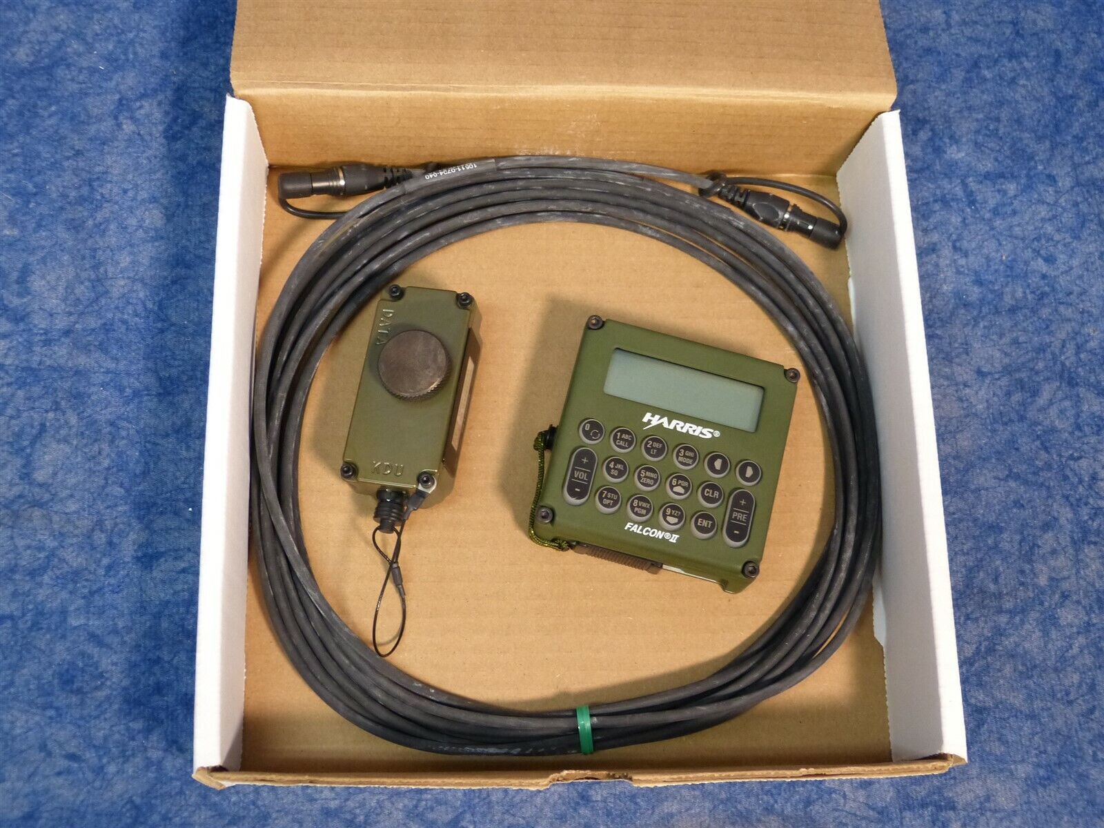 Harris Falcon II Military Radio Control Panel w Cable & Adapter 10511-1300-03 Z3