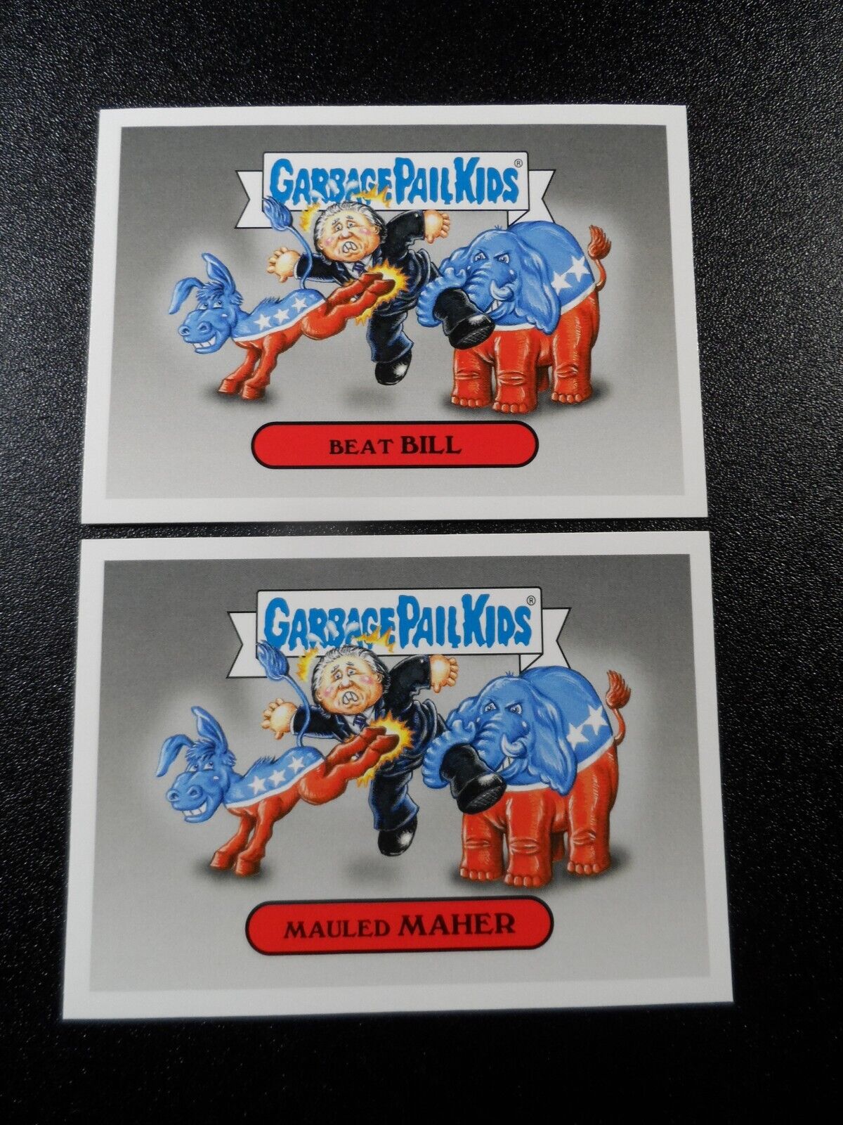 Politically Incorrect Real Time with Bill Maher Spoof Garbage Pail Kids Card Set