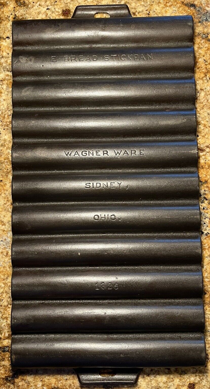 Vintage Wagner Ware Cast Iron E Bread Stick Pan Sidney Ohio CLEAN