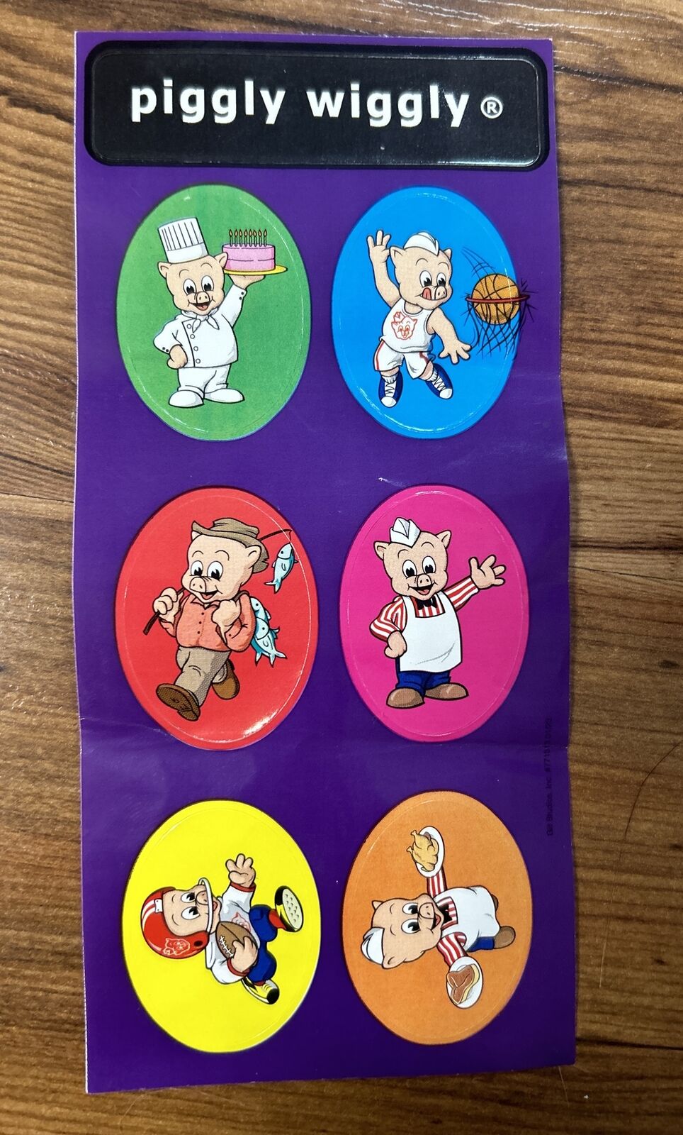 Rare Vintage 7 Piggly Wiggly Advertising Pig Stickers Grocery Store Market 90s