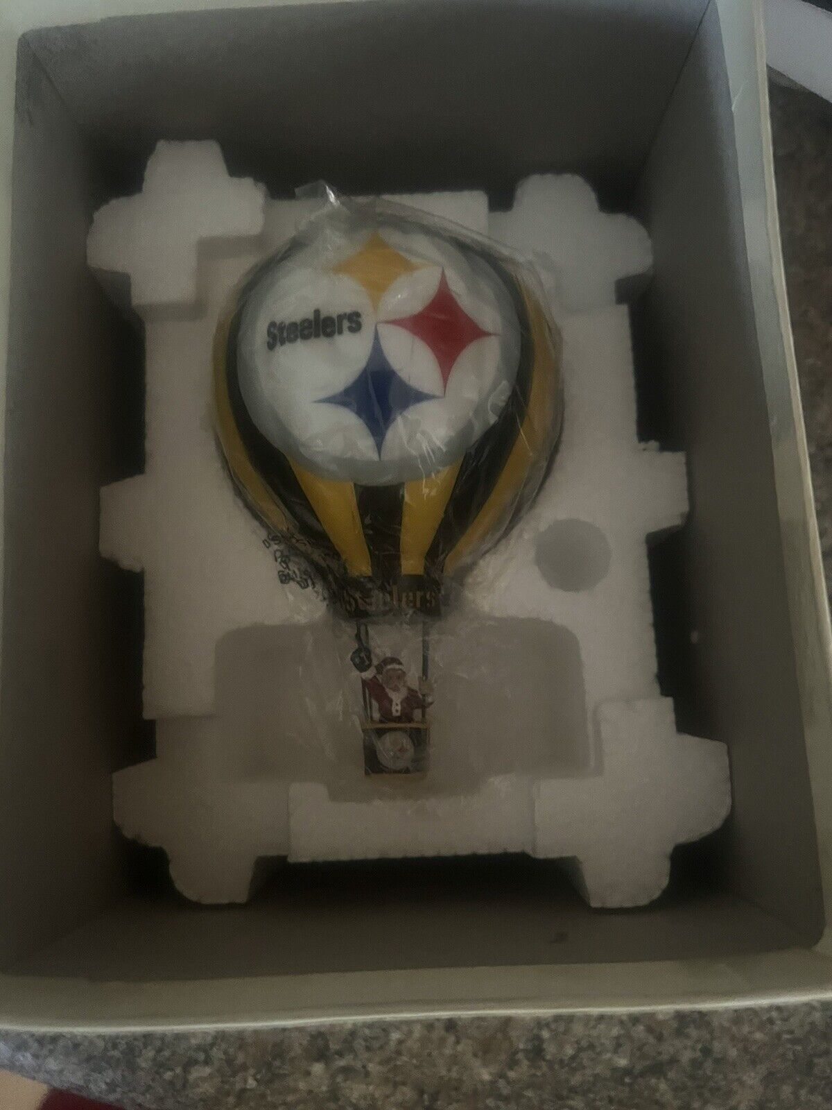2003 Danbury Mint Pittsburgh Steelers Hot Air Balloon Ornament New In Box