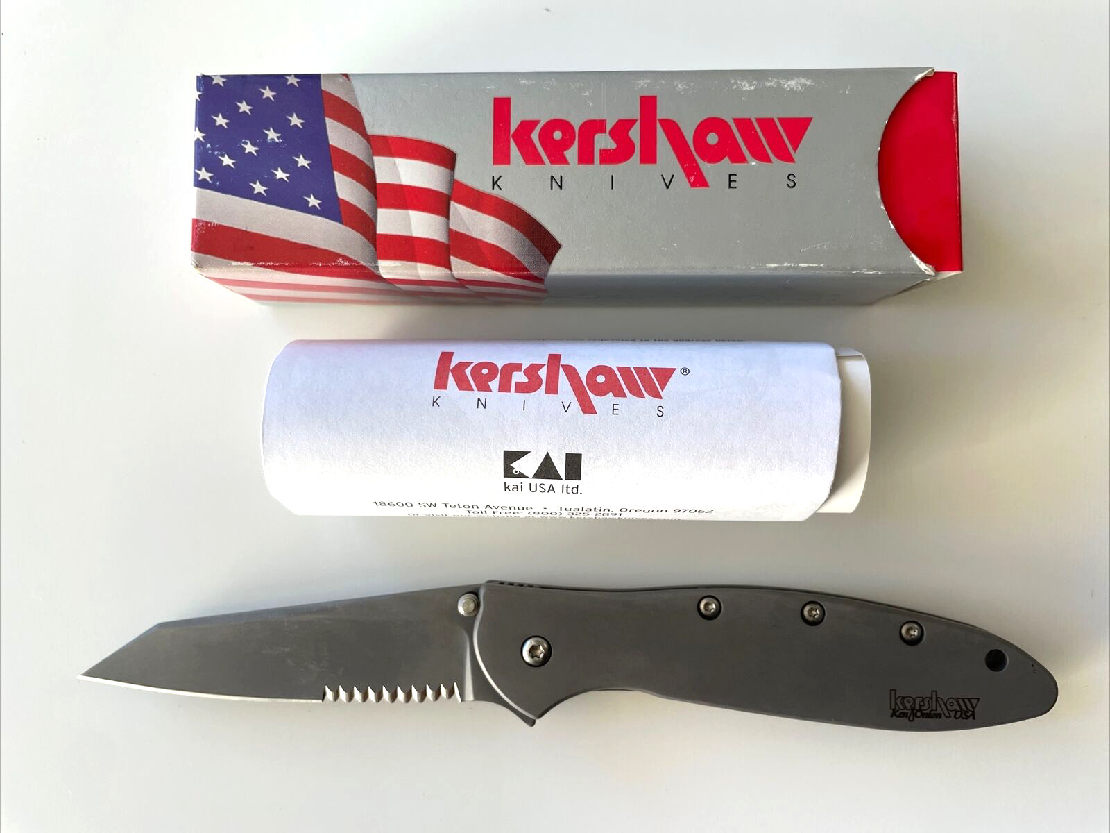 Kershaw 1660TGRYST Random Leek Folding Knife S30V USA 2007