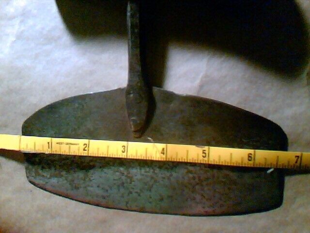 Antique Early Primitive Small Wood Handle Metal Hand Forged Chopper 6.5\
