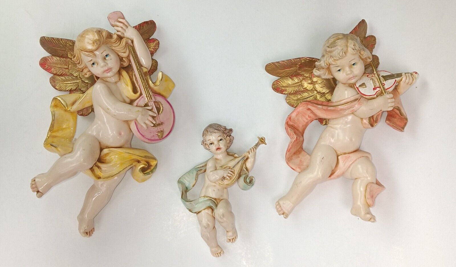 3 Vintage Depose Cherub Angels, Simonetti, Italy