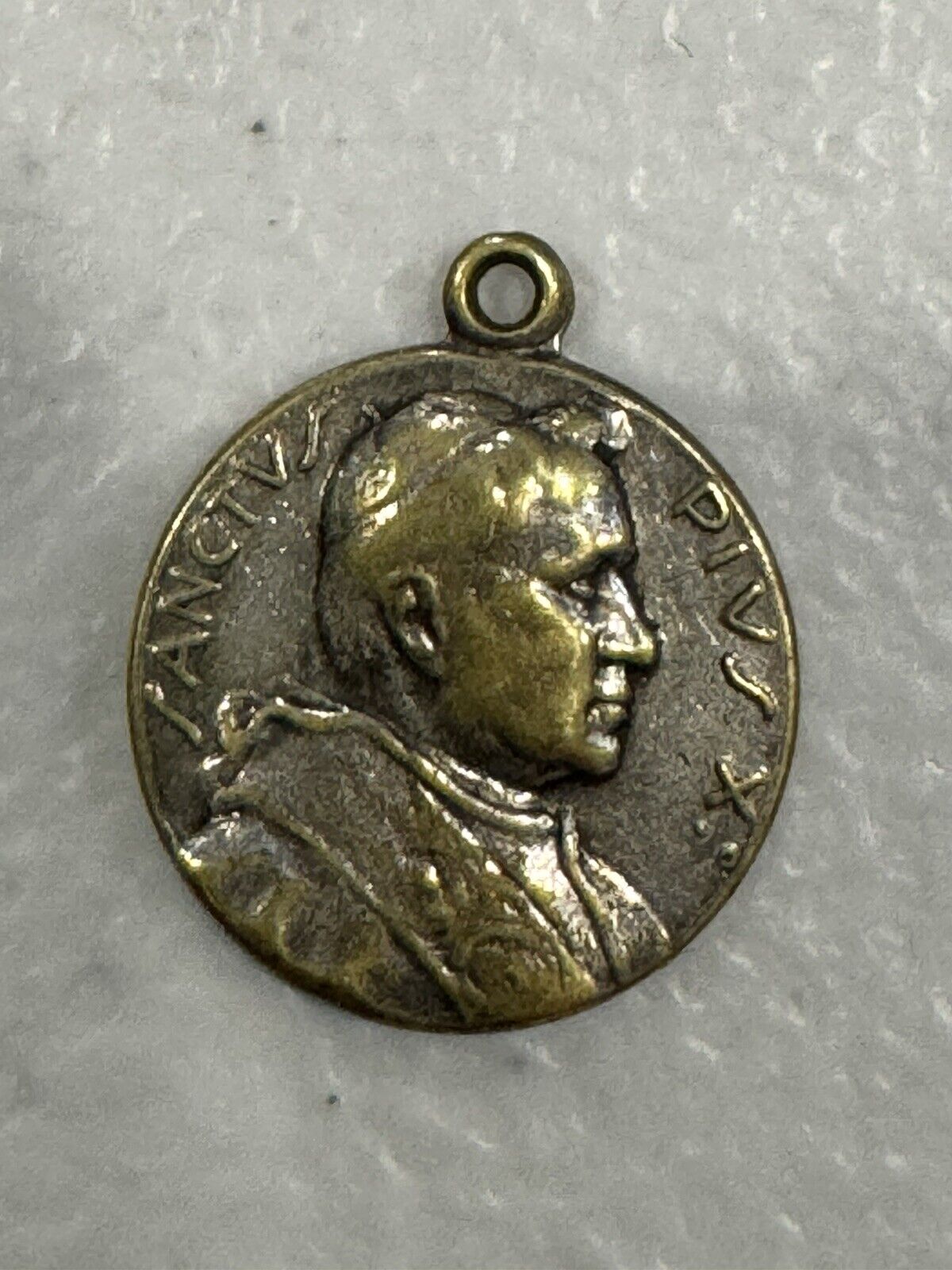 Antique 1910 Pope Pius X Medal Pendant