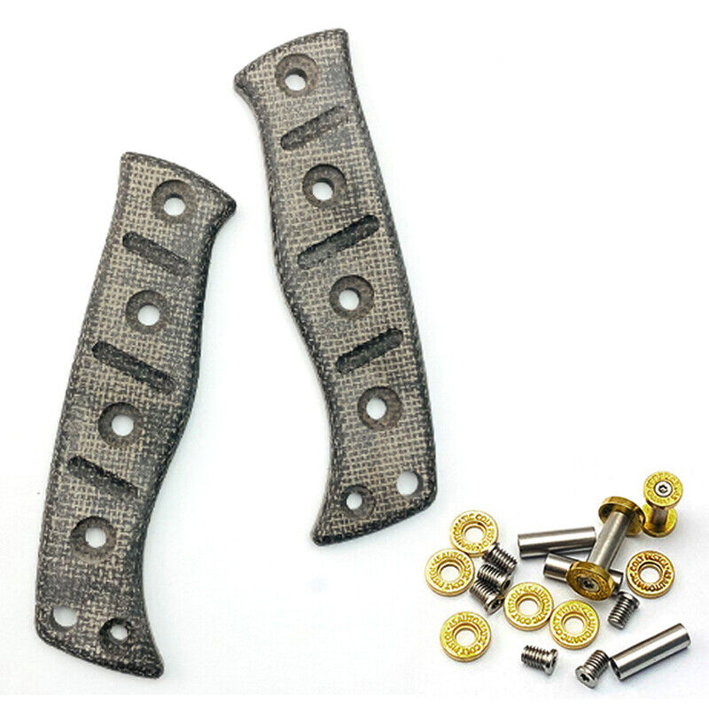 Custom Micarta Handles Grip Scales Screws for Benchmade 375 Fixed Adamas Knife