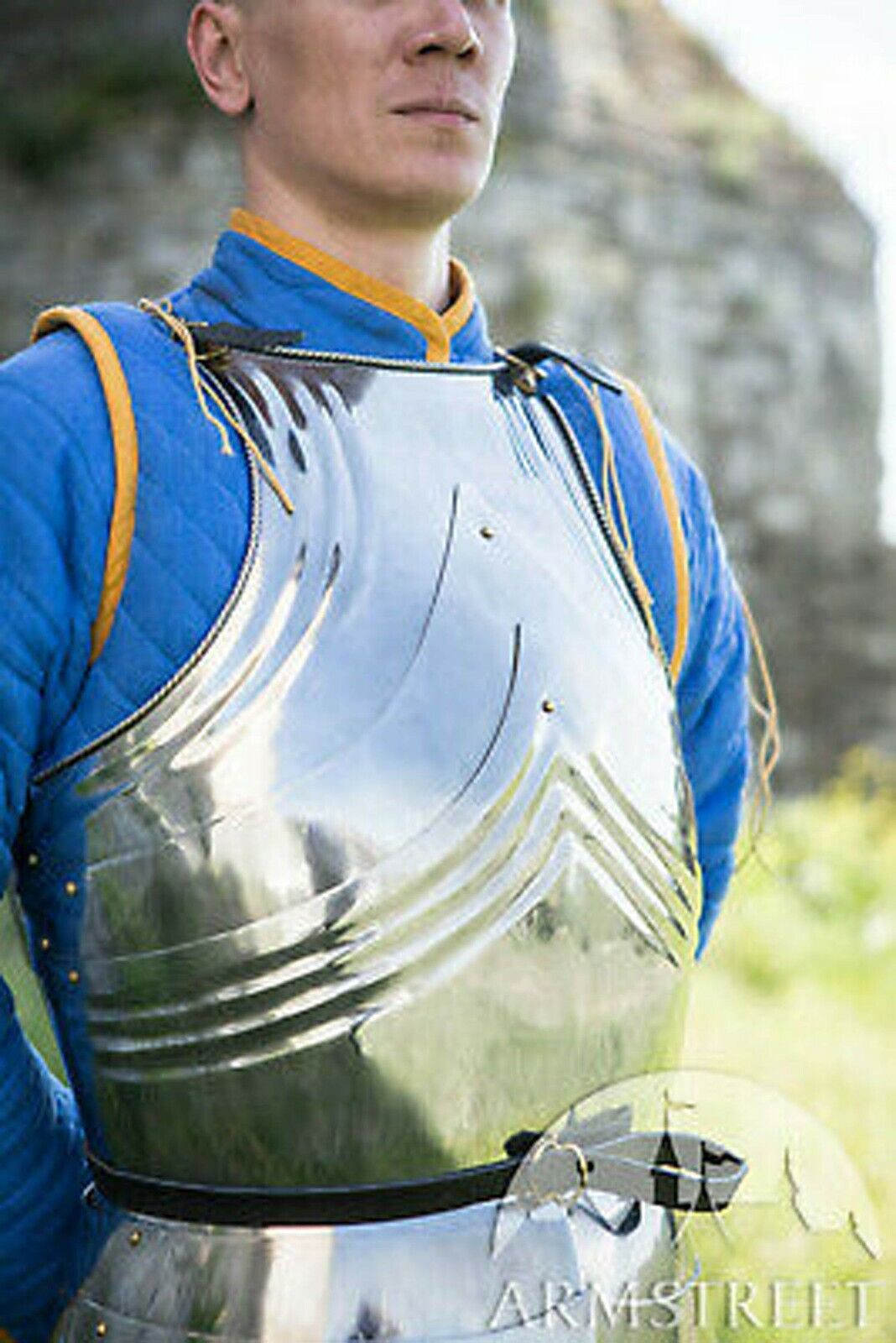 18 gauge Antique Medieval Warrior Gothic Knight Cuirass Tasset Body Armor Barbu