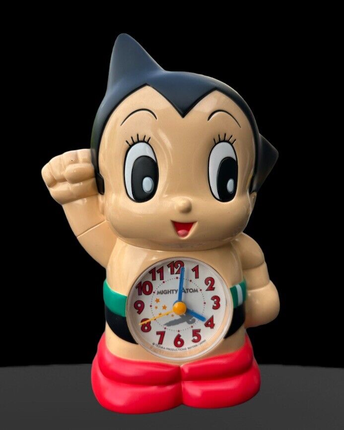 [Working]RHYTHM Astro Boy Talking Alarm Clock Atom Rare Japan Anime Tezuka Osamu