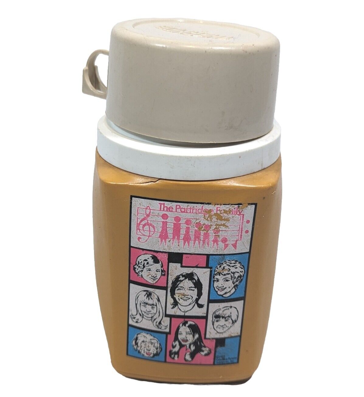 Vintage Plastic 1973 Thermos The Partridge Family Thermos Only King-Seeley