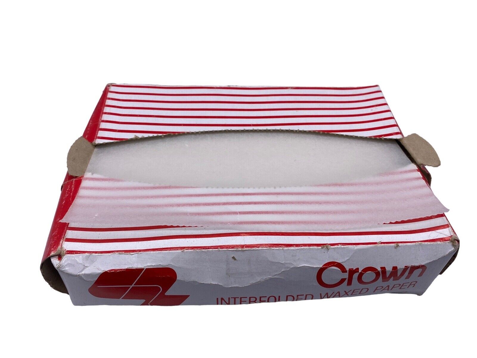 Vintage Crown Interfolded Waxed Paper 1960s 1970s Big Box Rare Advertising