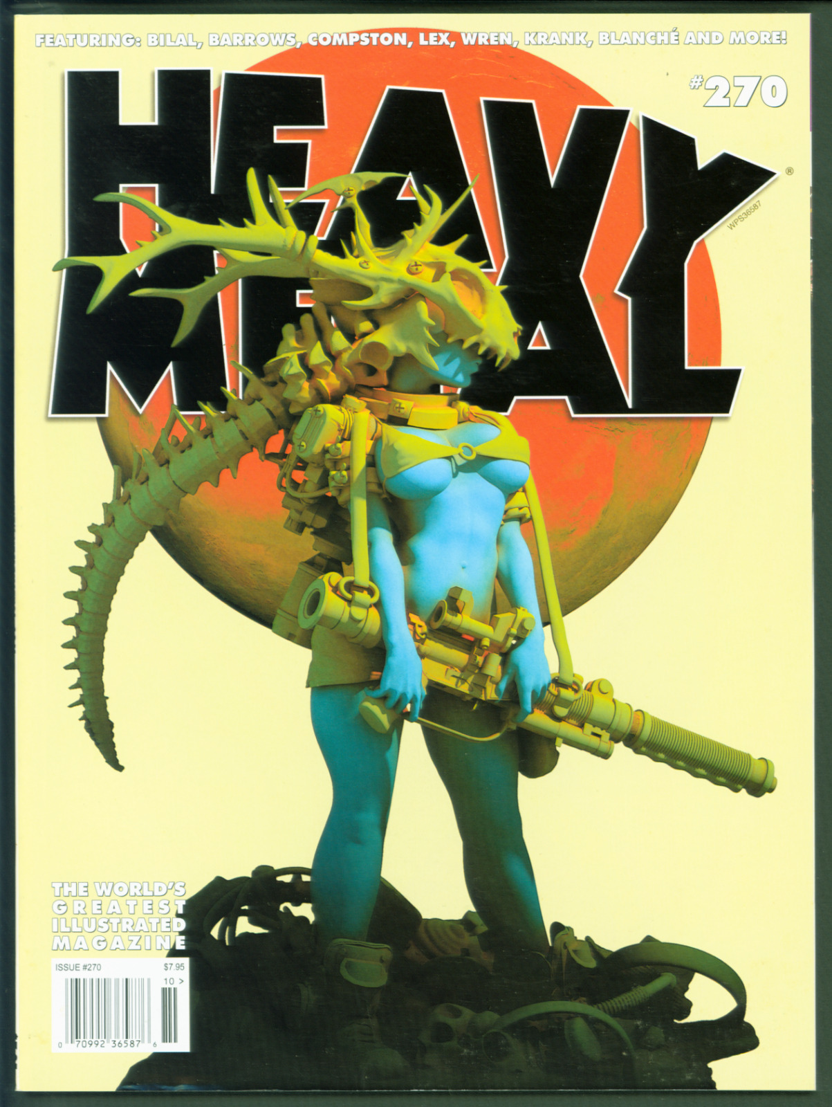 Vintage 2014 Heavy Metal Magazine #270 VF Pascal Blanche Cover Art