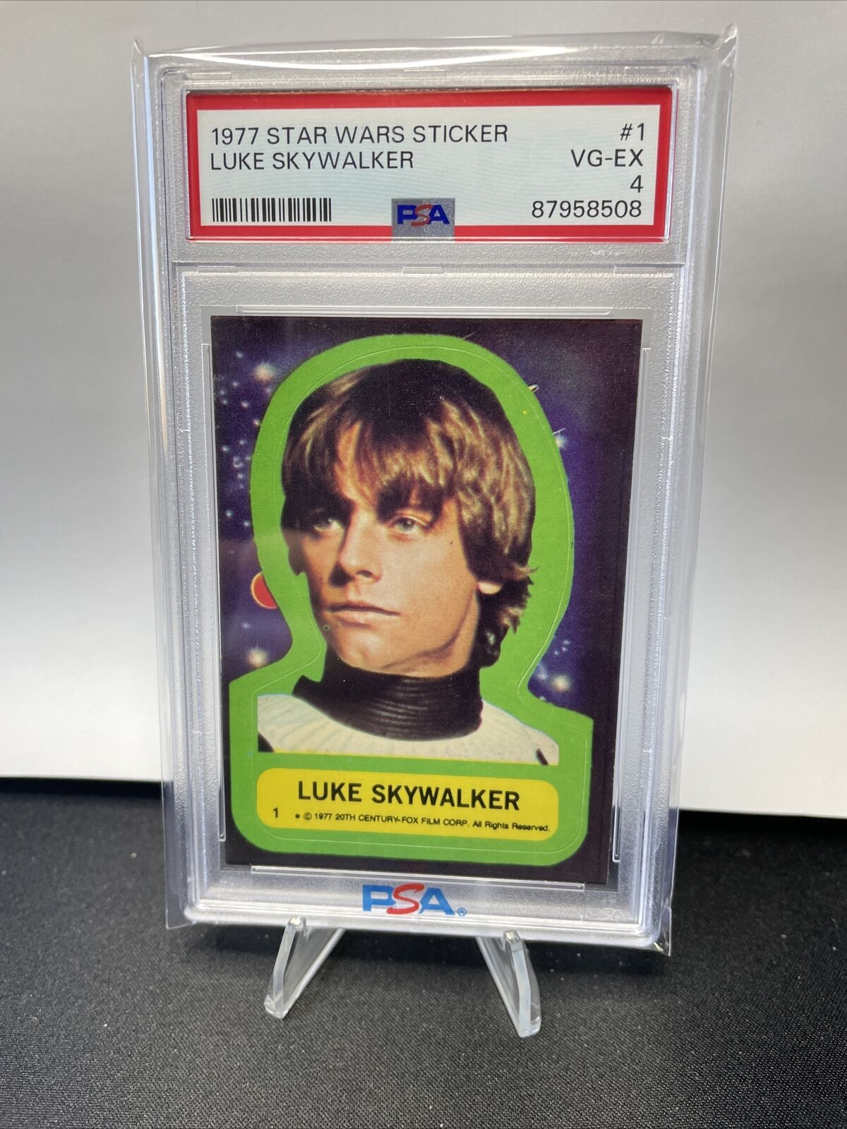 1977 Star Wars Sticker Luke Skywalker #1 PSA4 Just Graded