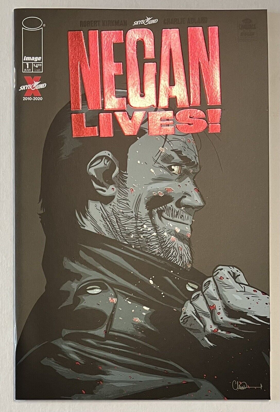 NEGAN LIVES  #1 • RED FOIL •  Kirkman WALKING DEAD • LIMITED TO 500 NM+ Better