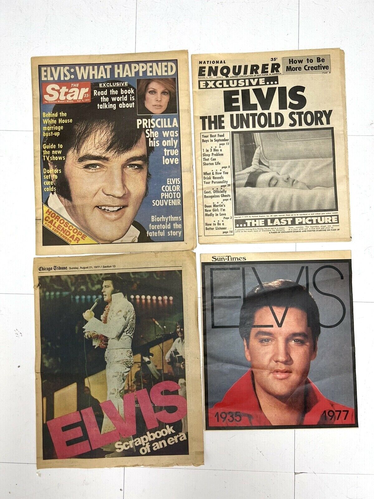 Vintage 1977 Elvis Related Newspapers Sunday 21 august 1997 Chicago