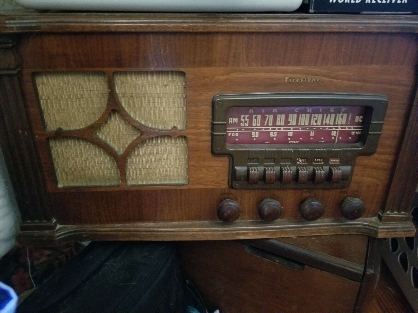 Firestone 4-A-21 Air Chief Original Wood Vintage Radio from days gone by...WORKS