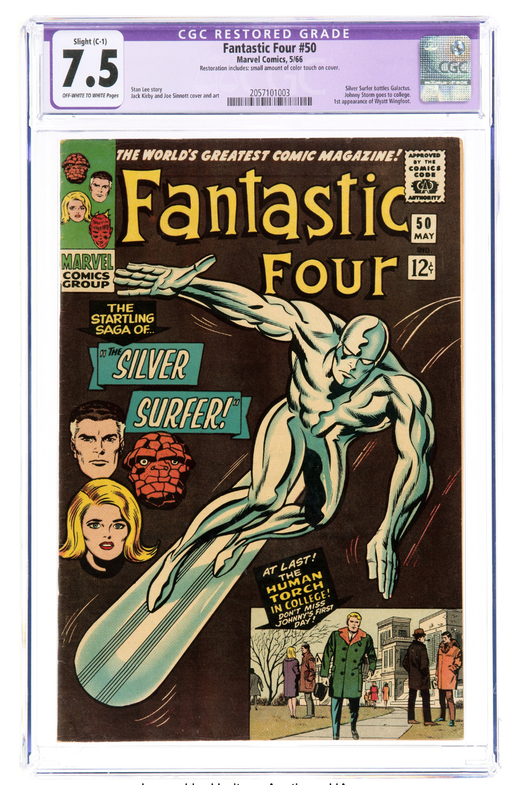 Fantastic Four #50 (1966) CGC 7.5 [Restored] Silver Age Marvel Comic Book