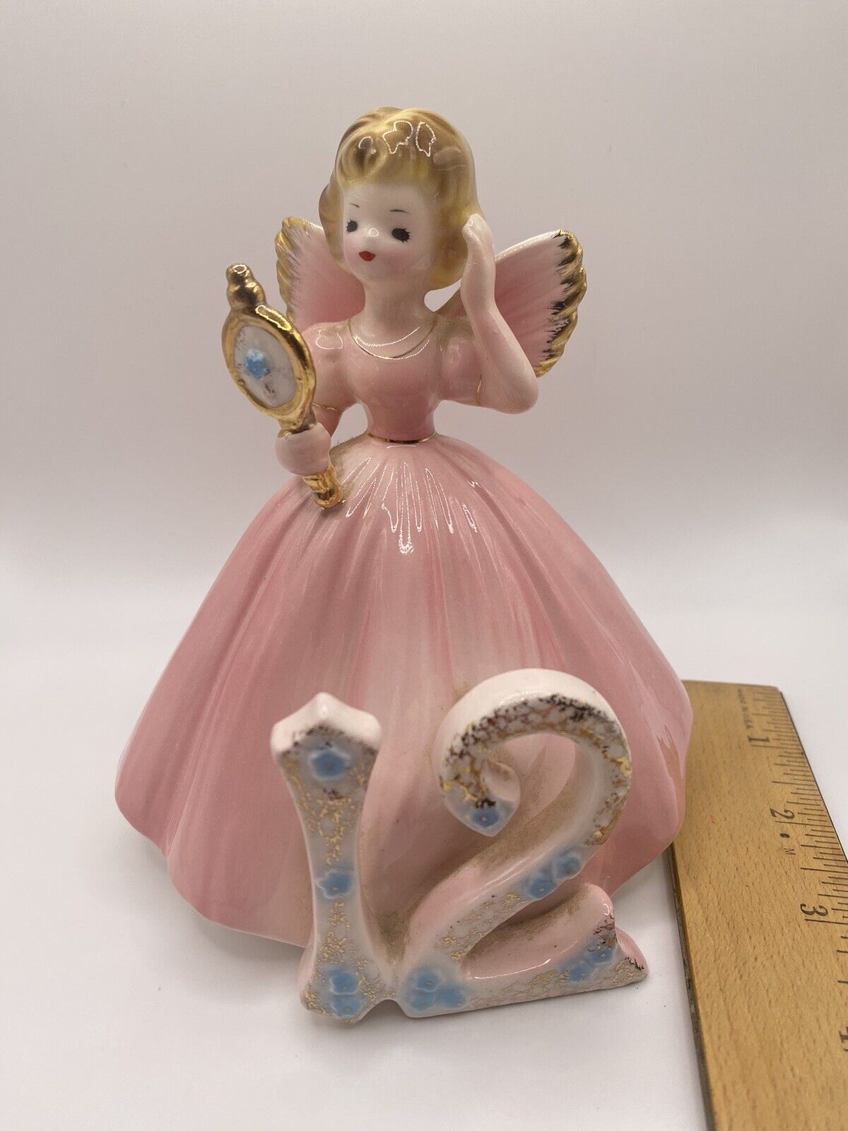 Vintage Josef Originals Birthday Girl Angel Figurine Age 12 Twelve