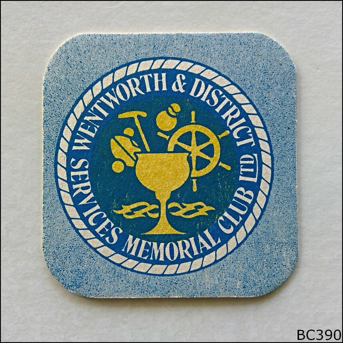 Wentworth & District Services Memorial Club Ltd Blue Coaster (B390)