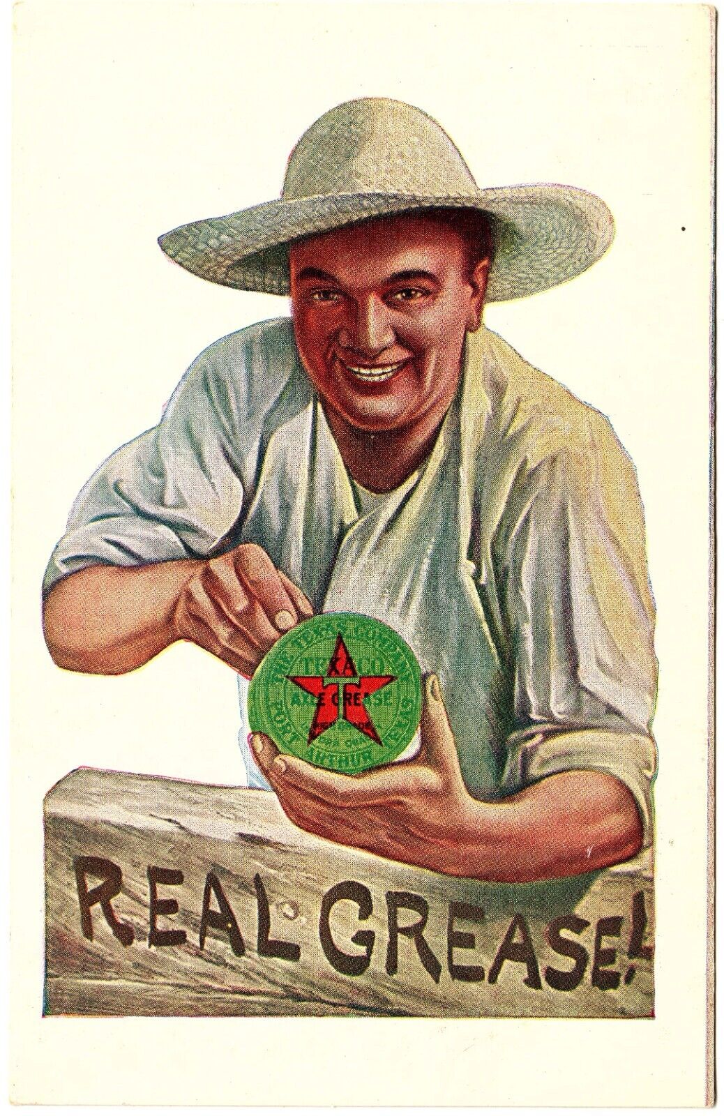 POSTCARD - Real Grease Man Texaco Trade Card Early 20th Century A-A-GR-282-15