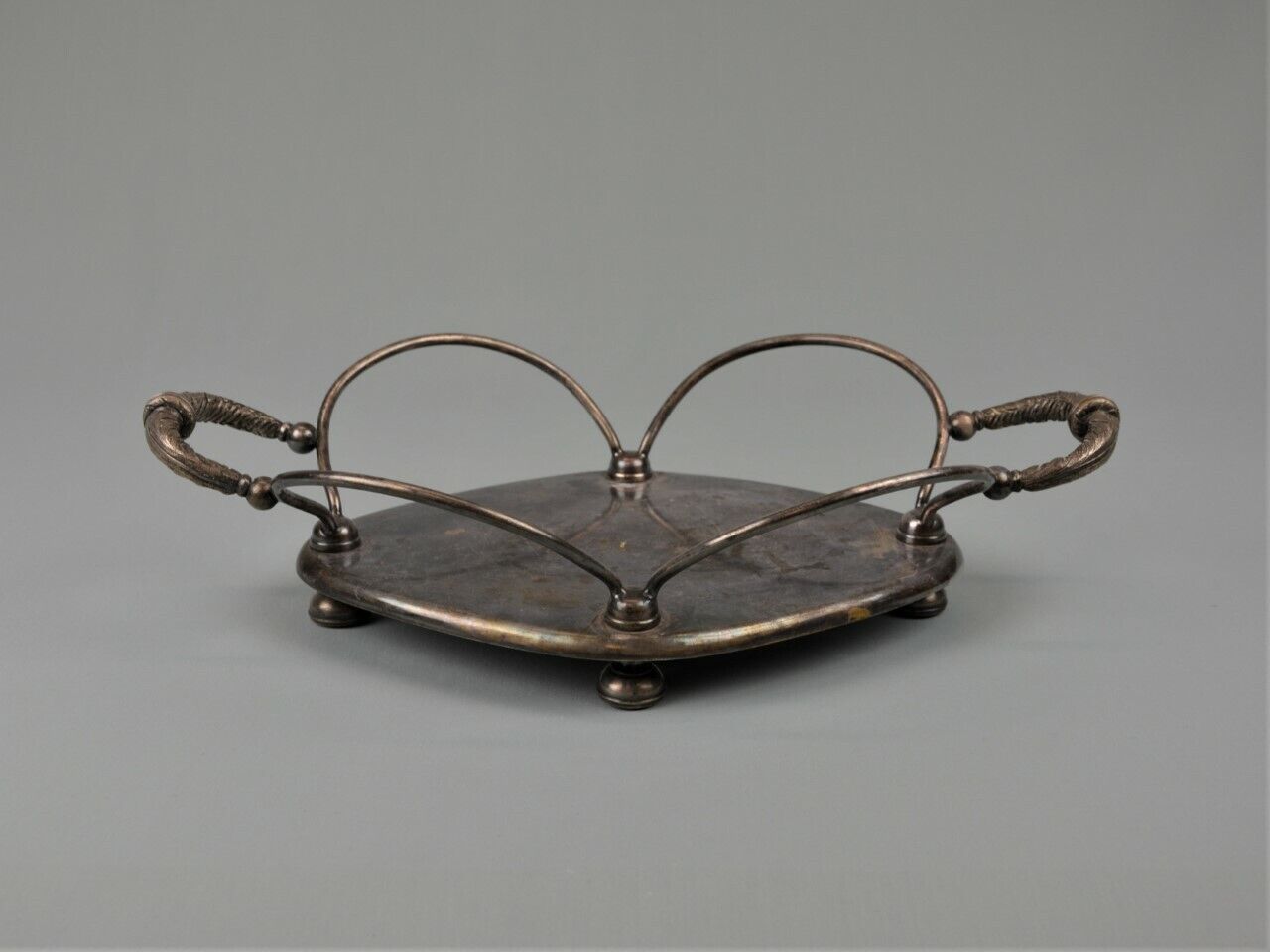 Antique Russian silve plate  bronze bowl by Alexander Katsch,19thC