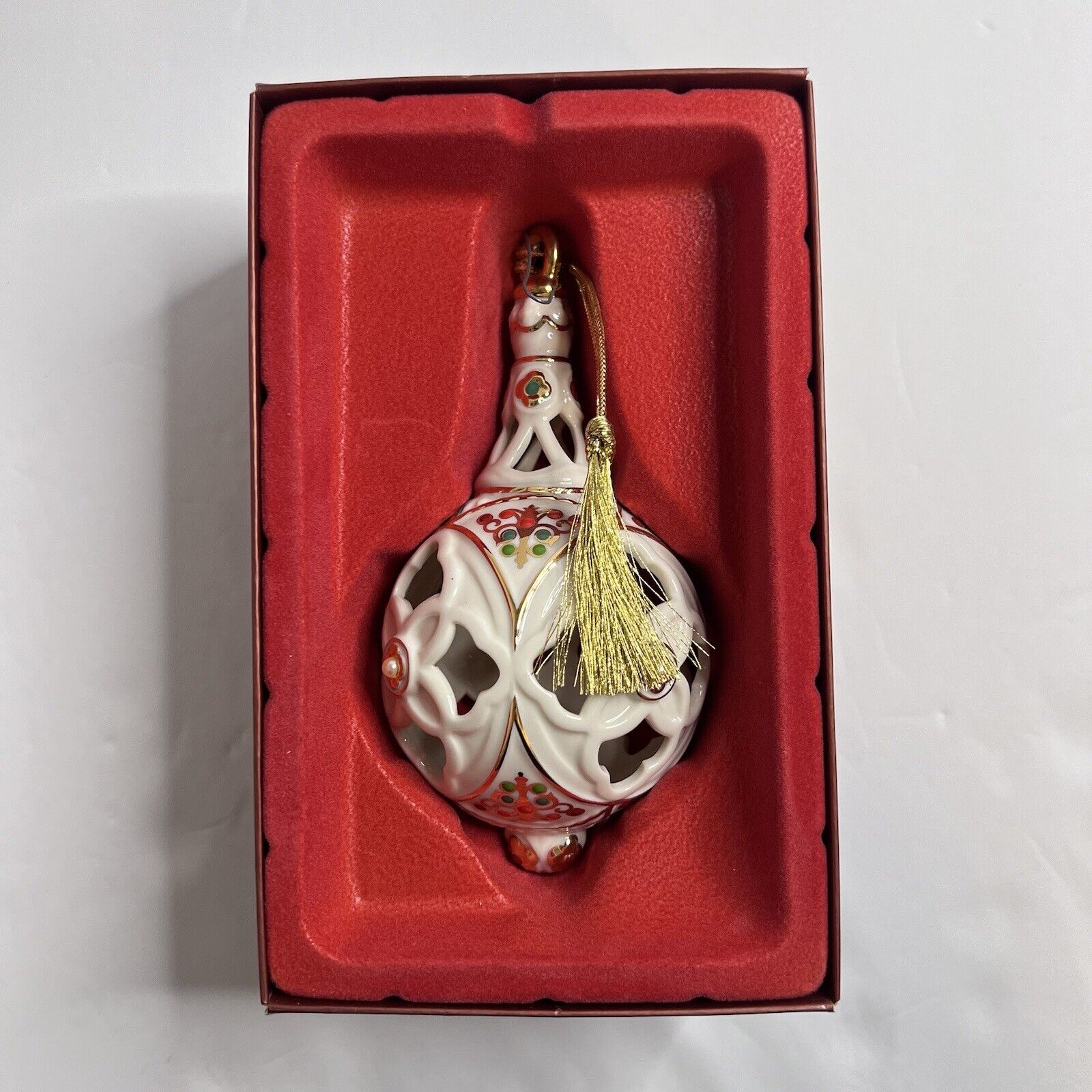 Lenox Ornament Inner Glow China Jeweled Sphere in Original Box NEW