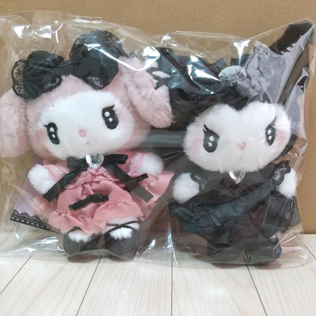 Sanrio Midnight Melody My Melody & Kuromi Mascot holder Plush doll Set of 2