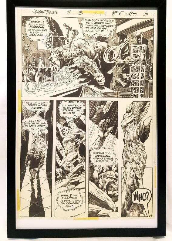 Swamp Thing #3 pg. 3 by Bernie Wrightson 11x17 FRAMED Original Art Poster DC Com