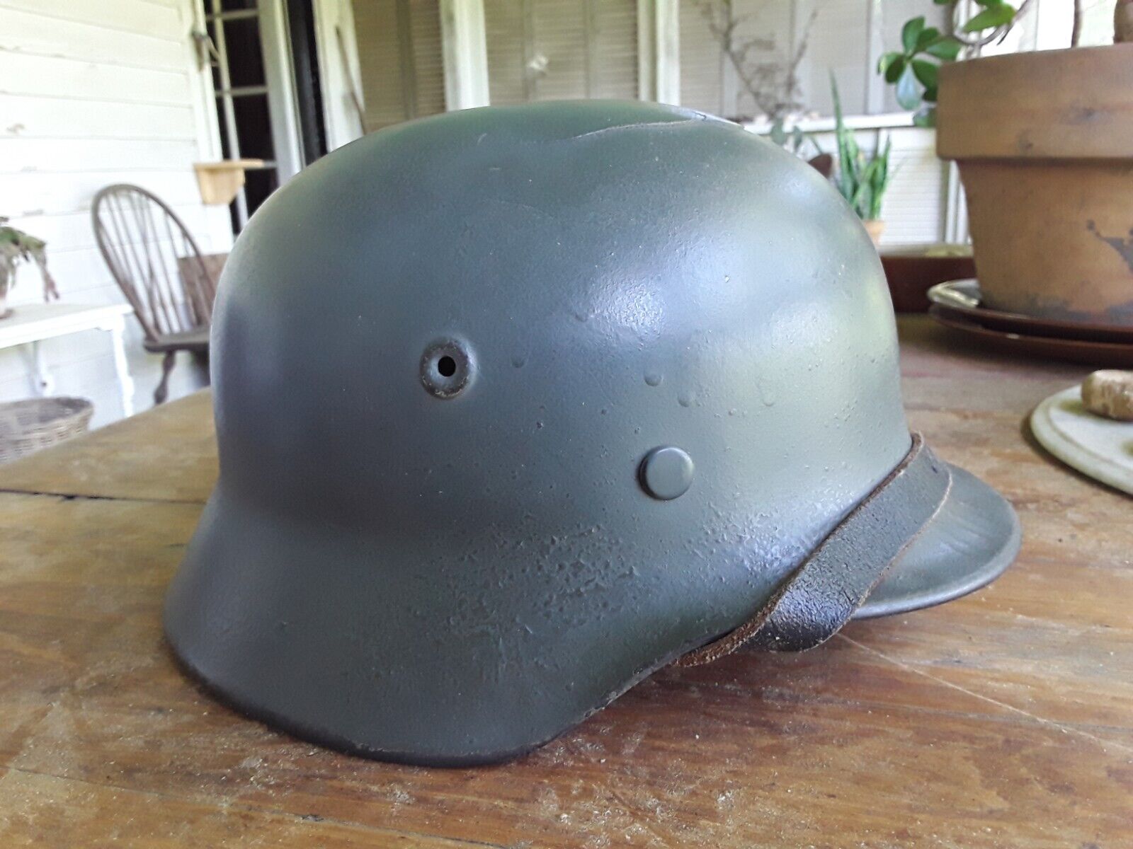 Original WW2 German M40 Steel Helmet Q66