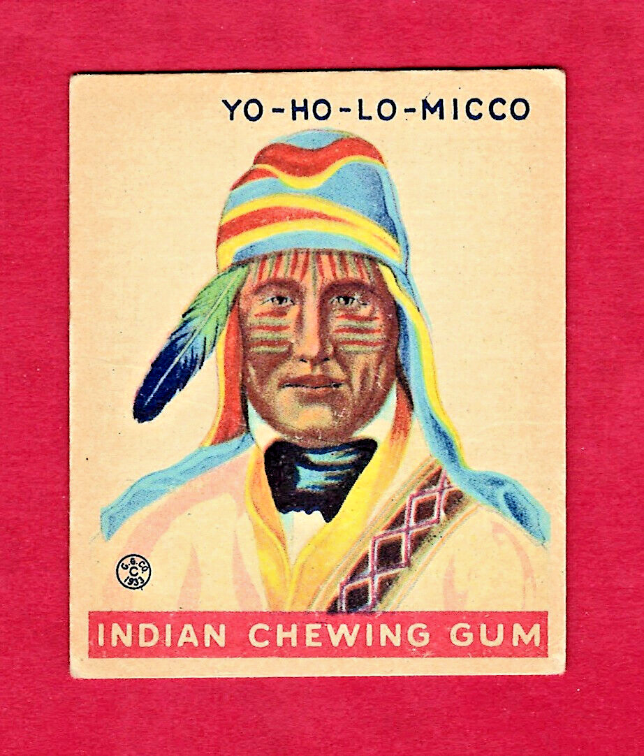 1933 R73 Goudey Indian Gum Card #193 - Series of 312 - YO-HO-LO-MICCO - RARE