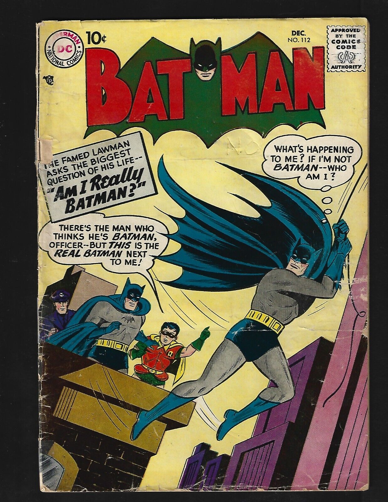 Batman #112 VG- Moldoff Robin Comm. Gordon 1st Signalman 2nd (?) Professor Milo