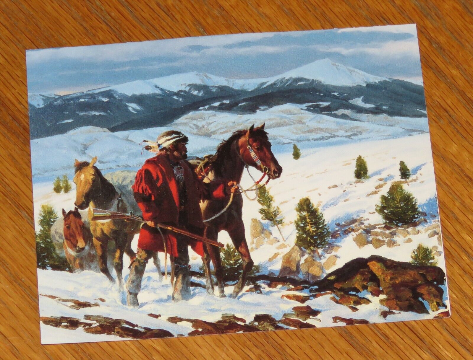 Gary Carter Art - No Second Chance - Horses - Vintage 1992 Lang Note Card 4ct