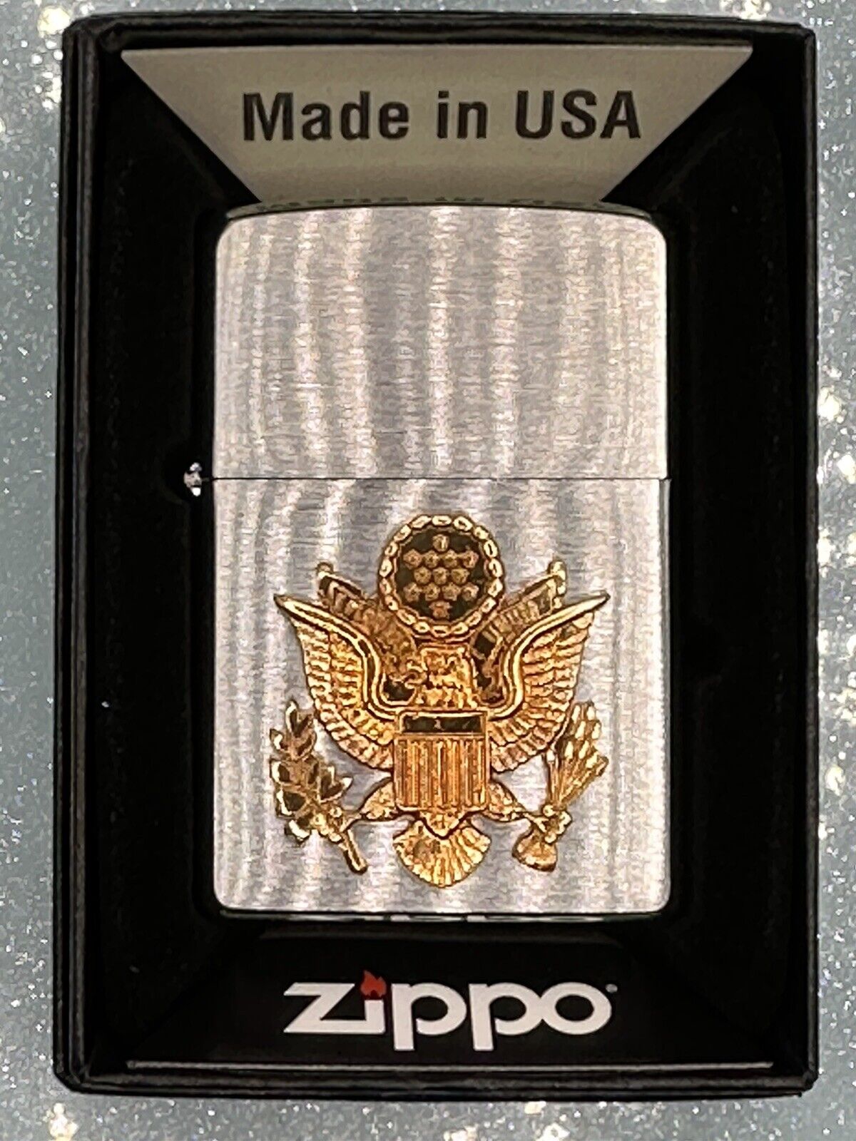 Vintage 2007 Great Seal Of The United States Emblem Chrome Zippo Lighter NEW