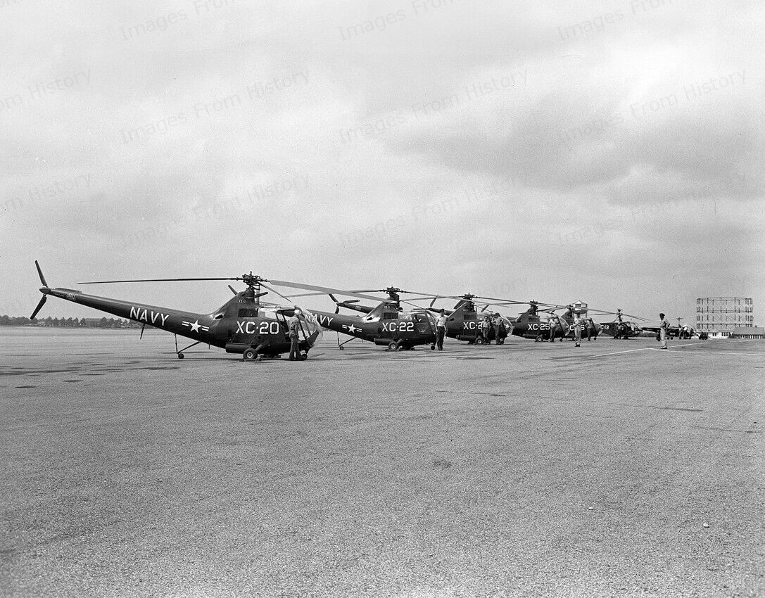 8x10 Print WWII Fleet of Sikorsky Helicopters 1944 #5502888