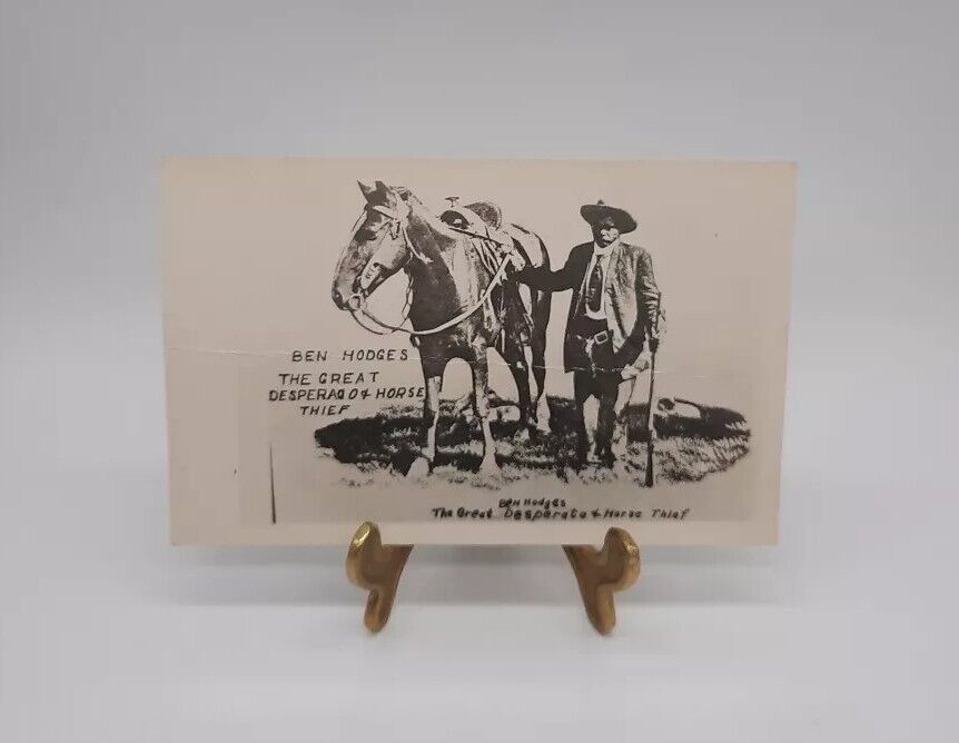 Vintage Ben Hodges Great Deaperado & Horse Thief Western Photo Picture Postcard
