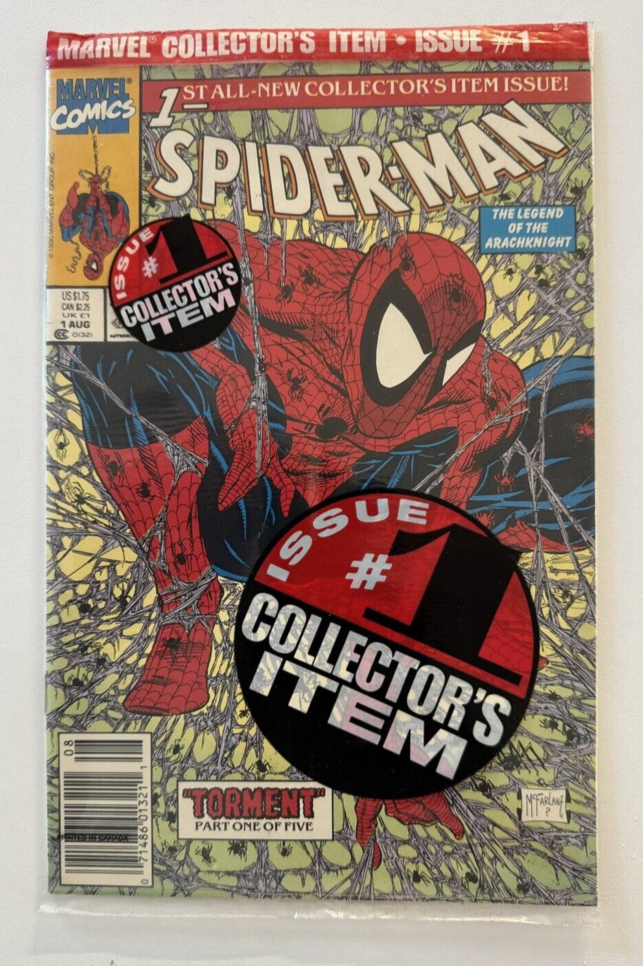 Marvel Comics Spider-man #1 Torment -  BAGGED Factory Sealed 1990