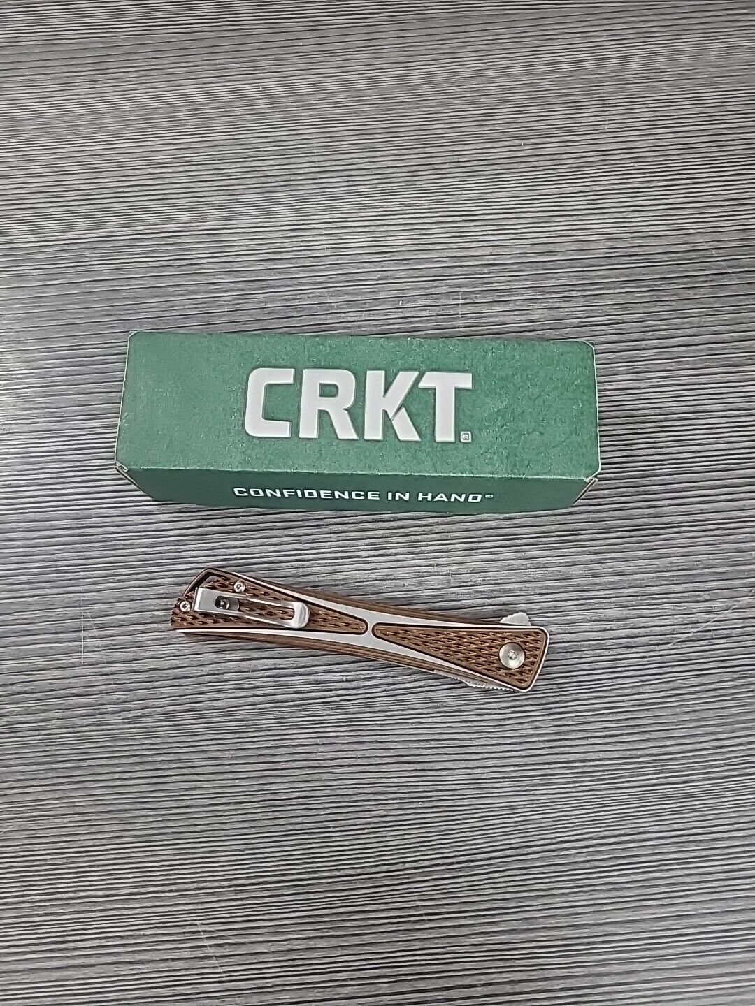 CRKT Crossbones Bronze, Gentleman\'s Folding Knife, 7530b pocketknife knife nib