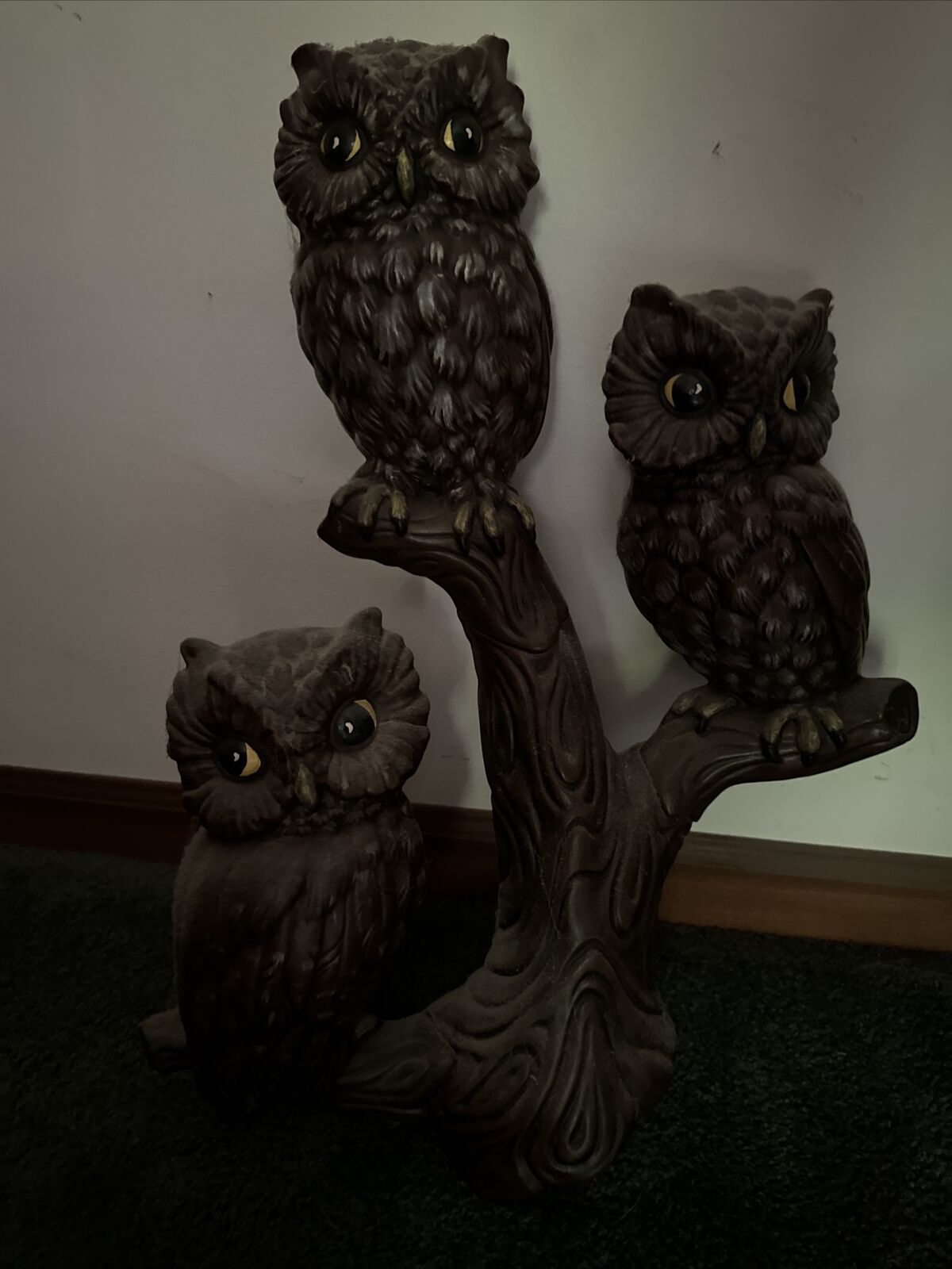 RARE Vintage Antique Mid century Owl wall Decor, From The 1960’s