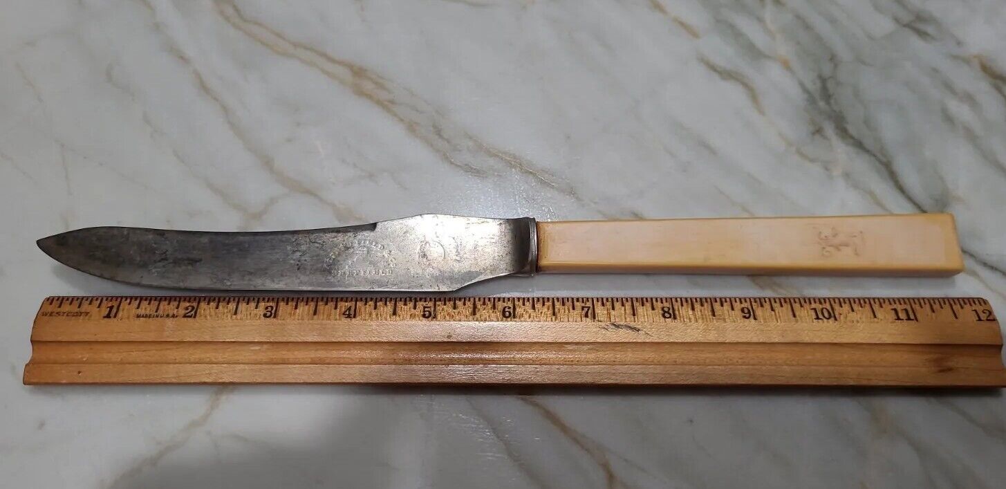 ANTIQUE ALFRED FIELD & CO. KNIFE with monogram handle