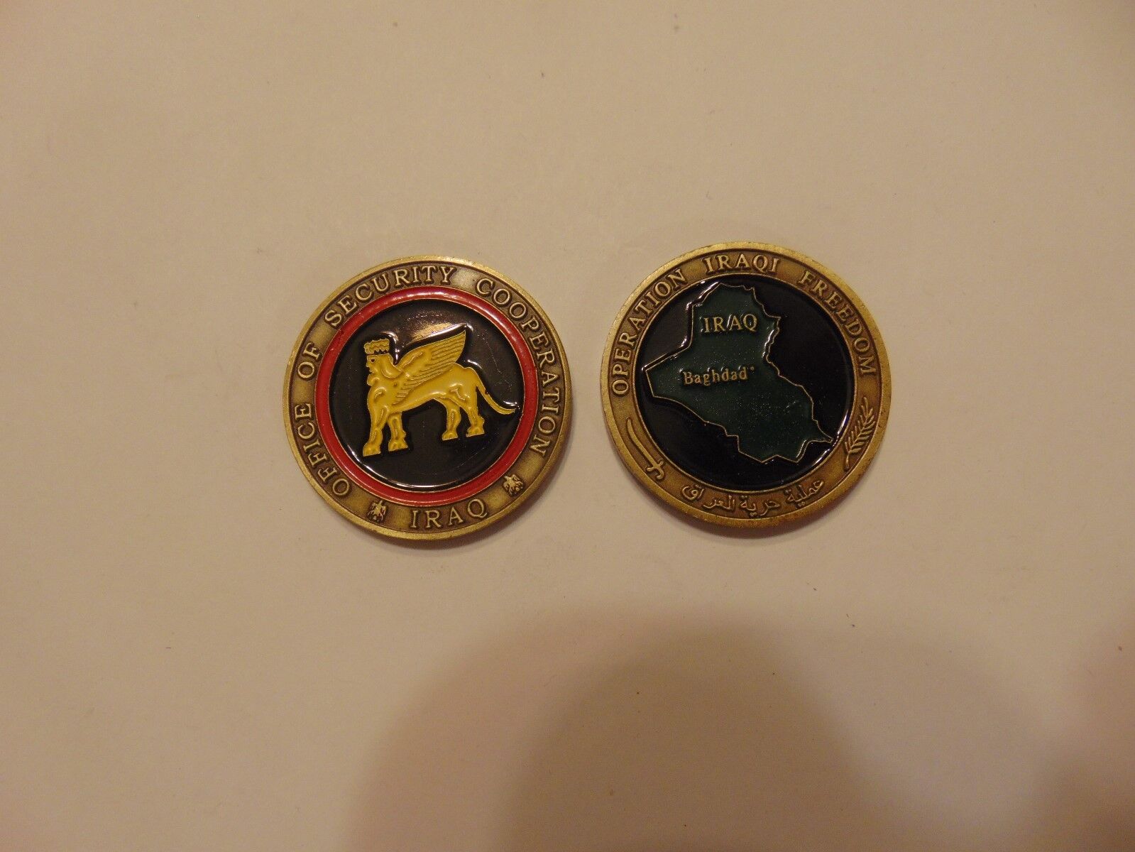 CHALLENGE COIN OFFICE OF SECURITY COOPERATION IRAQ OPERATION IRAQI FREEDOM BAGHD